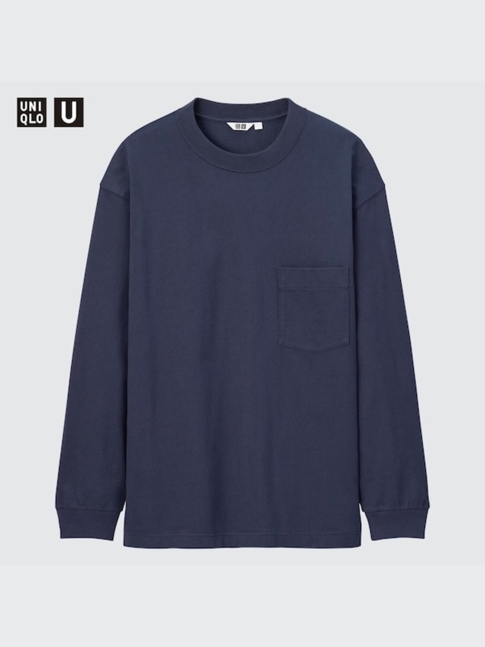 Uniqlo Men's U Crew Neck Long-Sleeve T-Shirt - Navy